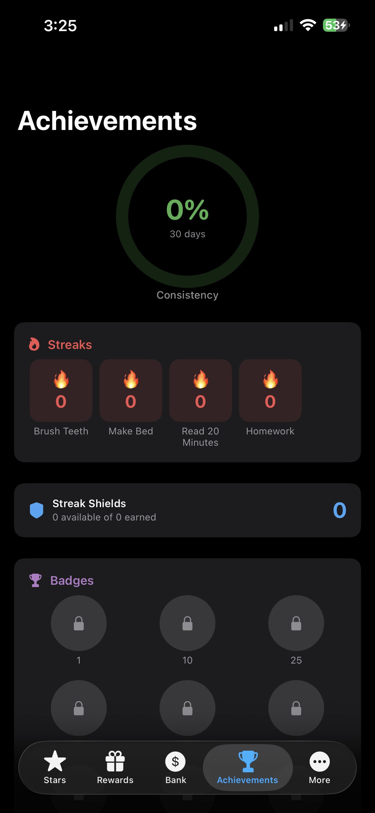 Achievements — streaks, levels, and milestones